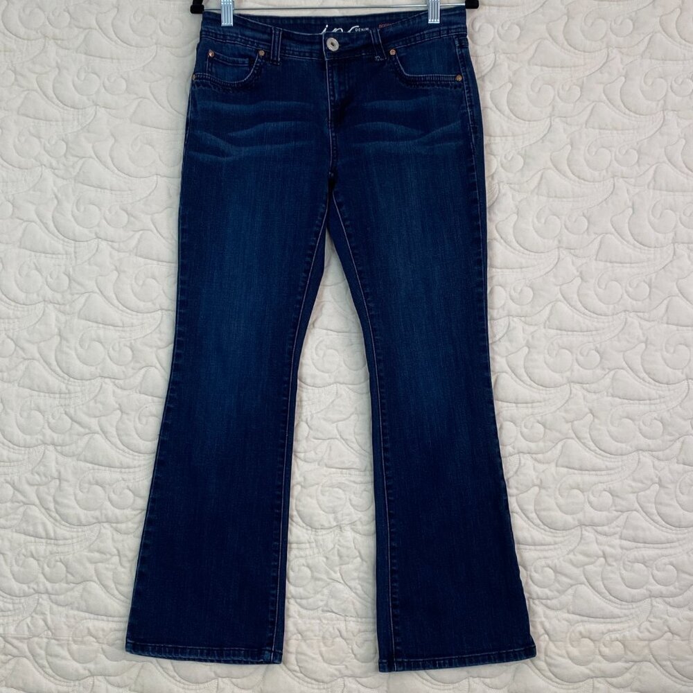 INC Denim Blue Jeans Boot Leg Regular Fit Short Size 8PS